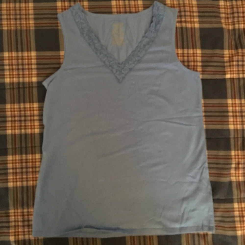 V-Neck Tank with Lace